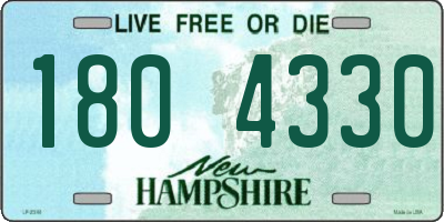 NH license plate 1804330
