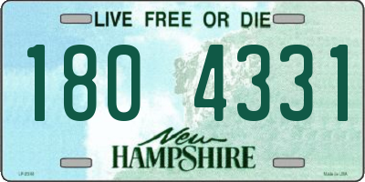 NH license plate 1804331