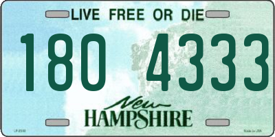 NH license plate 1804333