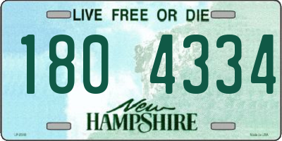 NH license plate 1804334