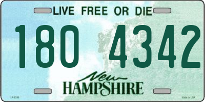 NH license plate 1804342