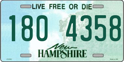 NH license plate 1804358