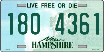 NH license plate 1804361