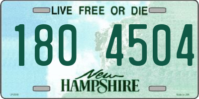 NH license plate 1804504