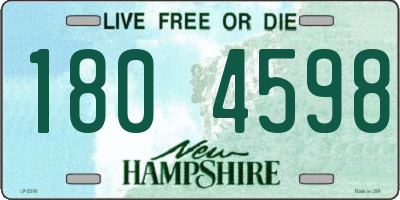 NH license plate 1804598