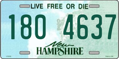 NH license plate 1804637