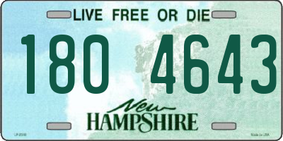NH license plate 1804643