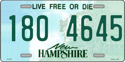 NH license plate 1804645