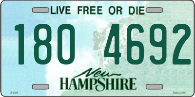 NH license plate 1804692