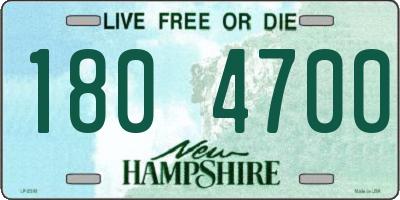 NH license plate 1804700