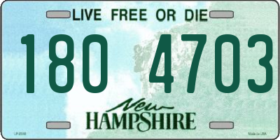 NH license plate 1804703