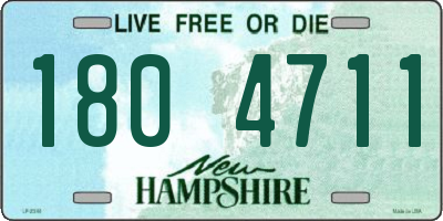 NH license plate 1804711