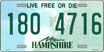 NH license plate 1804716