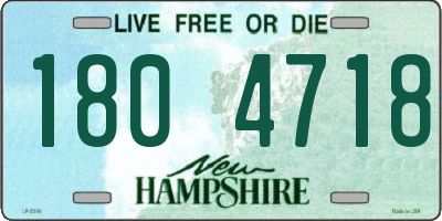 NH license plate 1804718