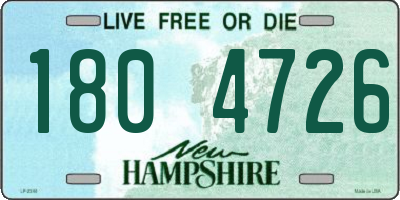 NH license plate 1804726