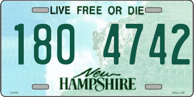 NH license plate 1804742