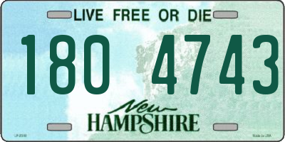 NH license plate 1804743