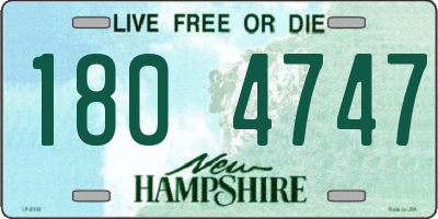 NH license plate 1804747