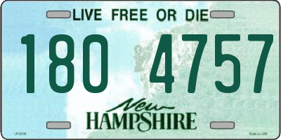 NH license plate 1804757