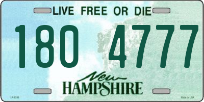 NH license plate 1804777