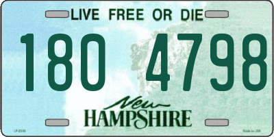 NH license plate 1804798