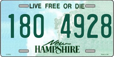 NH license plate 1804928