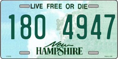 NH license plate 1804947