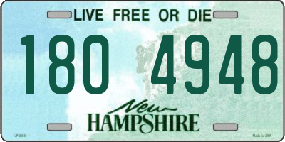 NH license plate 1804948