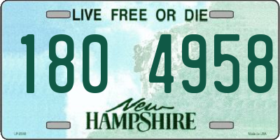 NH license plate 1804958