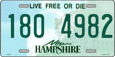 NH license plate 1804982