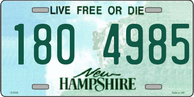 NH license plate 1804985