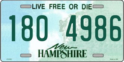 NH license plate 1804986