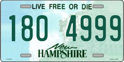 NH license plate 1804999