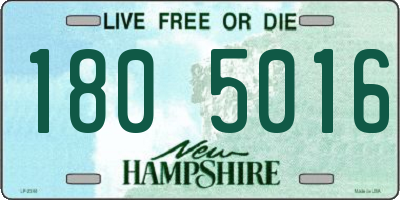NH license plate 1805016