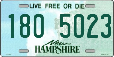 NH license plate 1805023