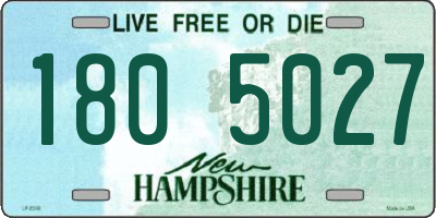 NH license plate 1805027
