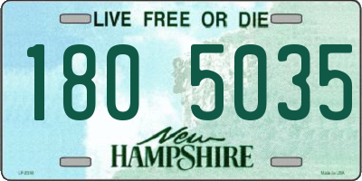 NH license plate 1805035