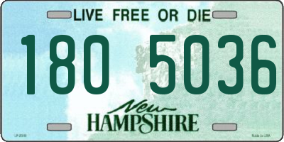 NH license plate 1805036