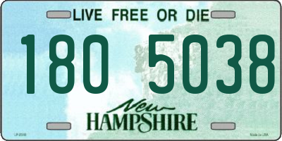 NH license plate 1805038