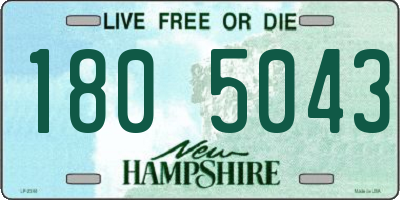 NH license plate 1805043