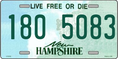NH license plate 1805083