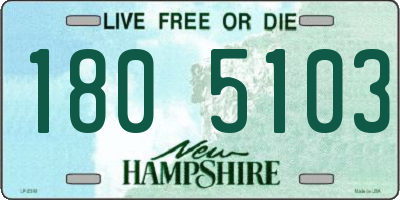 NH license plate 1805103