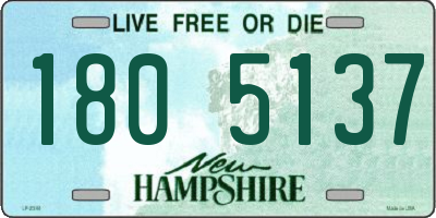 NH license plate 1805137