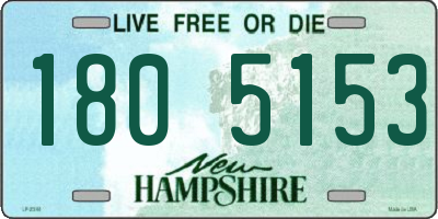 NH license plate 1805153