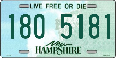 NH license plate 1805181