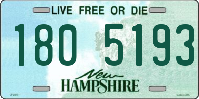NH license plate 1805193