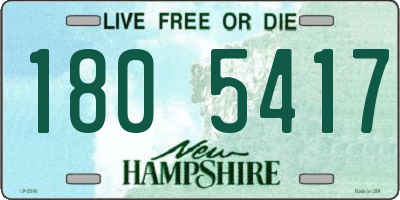 NH license plate 1805417