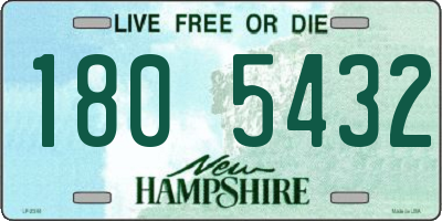 NH license plate 1805432