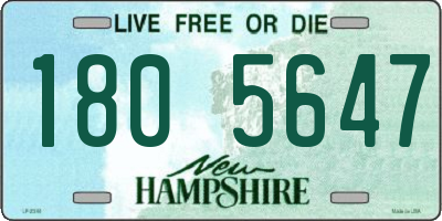 NH license plate 1805647