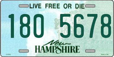 NH license plate 1805678